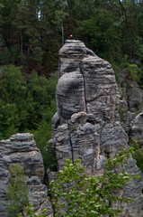 The Prachov Rocks (Czech: Prachovské skály), rock formation in the Czech Republic approximately 5 kilometres west of Jicin. Since 1933, they have been a protected natural reserve.