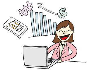 Gain profits by importing and exporting transactions through the computer network.Business is thriving.Employees' efforts increase profits.