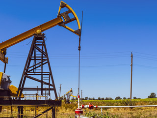 Pumping unit as the oil pump installed on a well
