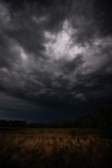 Fototapeta na wymiar Stormy clouds and thunder