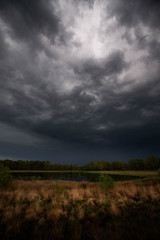 Obraz na płótnie Canvas Stormy clouds and thunder