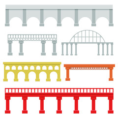 Bridges set vector design illustration isolated on white background