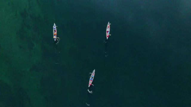 Drone Footage of a Group Camping and Canoe trip while paddling on a River