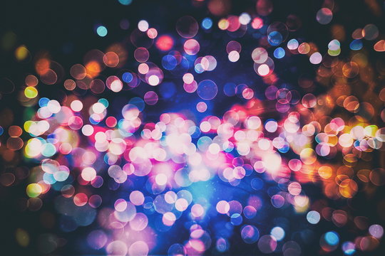Disco lights . Elegant abstract background with bokeh lights and stars