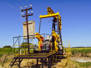 Pumping unit as the oil pump installed on a well