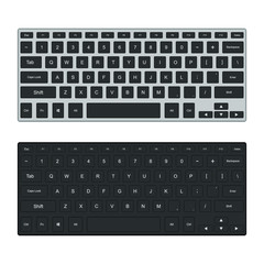 Desktop keyboard vector design illustration isolated on white background