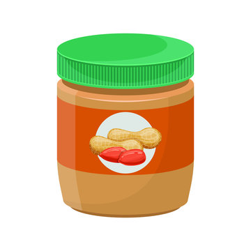 Peanut butter jar vector design illustration isolated on white background