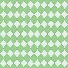Diamond seamless geometric pattern. Decorative green diamond mosaic. Design for fabric, background, backdrop, wallpaper,textile, texture etc. EPS-10 vector, printable CMYK colors.