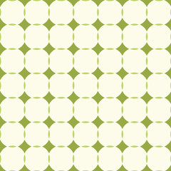 Diamond seamless geometric pattern. Decorative green diamond mosaic. Design for fabric, background, backdrop, wallpaper,textile, texture etc. EPS-10 vector, printable CMYK colors.