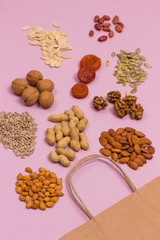 Foods high in fatty acids including almonds, sunflower seeds, walnuts, dried apricots, peanuts, pumpkin seeds..