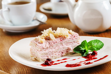 cake with tea