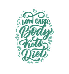 Fototapeta premium ketogenic diet: Low Carb Body Keto diet.