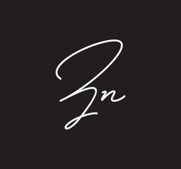 Couple Cursive Letters Initial Signature Handwriting Calligraphy