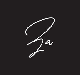 Couple Cursive Letters Initial Signature Handwriting Calligraphy