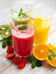 Healthy fruit smoothies