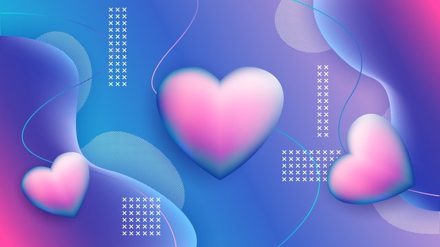 Liquid gradient holiday card of Happy Valentines Day. Vector stock illustration with bright futuristic colorful background with 3D realistic love heart. Abstract banner design for 14 february concept - Powered by Adobe