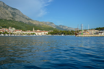 Fototapeta na wymiar Panoramic view of Makarska riviera