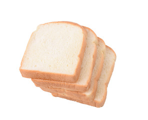 Group of bread isolated on white background