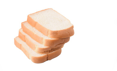 Group of bread isolated on white background