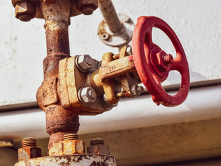 Shut-off valves on the high-pressure well flowing equipment. Oil equipment