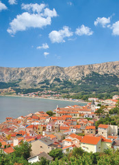 Naklejka na ściany i meble Urlaubsort Baska auf der Insel Krk,Adria,Kroatien