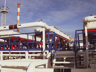 Naklejka premium Steel service platform and stairs