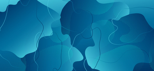Gradient Fluid Shapes. Business Wave Background. 