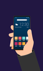 Mobile Application Interface flat vector