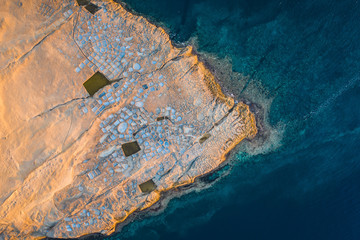 Top Down View of Salt Pans in Gozo