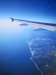 Obraz premium View of Sakhalin from the plane