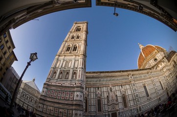 View of the Piazza del Duomo in Florence