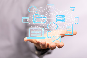 Cloud storage and Computing concept.