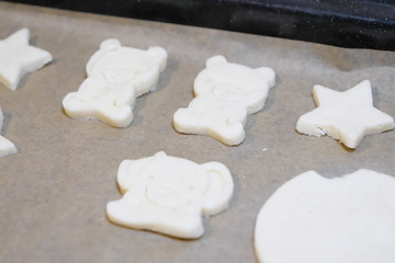 Homemade cookie dough before baking
