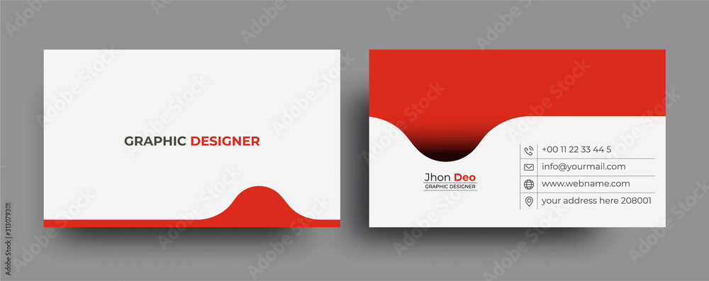 Wall mural Modern Business Card - Creative and Clean Business Card Template.