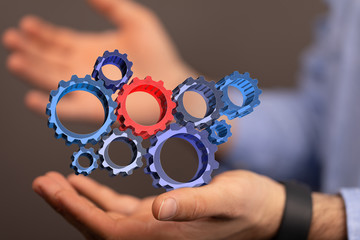Gear With Success Concept digital.