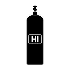 Hydrogen iodide gas cylinde icon.