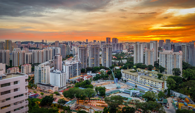Sunset at Orchard - Orchard Road is Singapore&rsquo;s retail heart-  look from Leonie Hill 