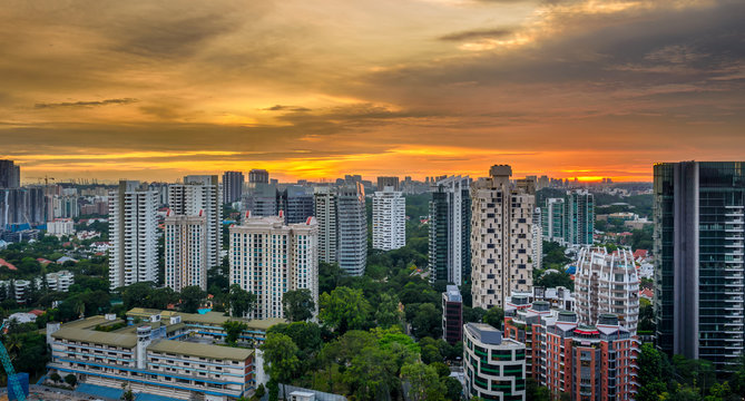 Sunset at Orchard - Orchard Road is Singapore&rsquo;s retail heart-  look from Leonie Hill 