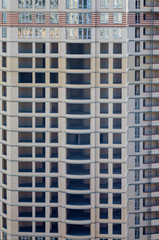 Facade of a multi-storey building under construction