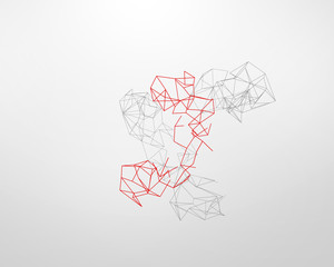 Abstract technology background in color. illustration.