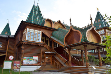  Wooden Palace Of Moscow Kolomenskoye  - colorful Tourism landmark attractions in Russia - royal old palace with golden cyan brown green white colors made out of wood