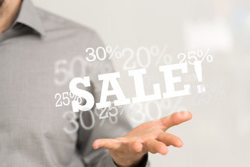 SALE CONCEPT DIGITAL in hand