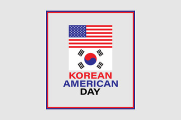 Korean American Day. January 13. Poster, card, banner, background, T-shirt design. 