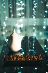 Beautiful bowl full of dates fruits.