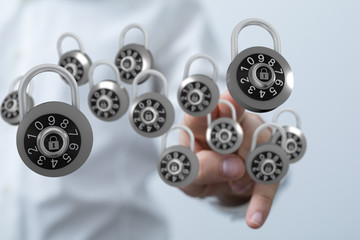 security data code digital in hand