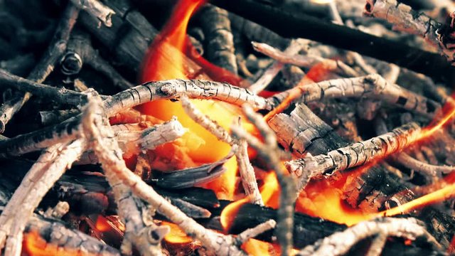 Flame of fire. slow motion.