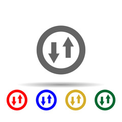 Arrow, opposite multi color style icon. Simple glyph, flat vector of arrows icons for ui and ux, website or mobile application