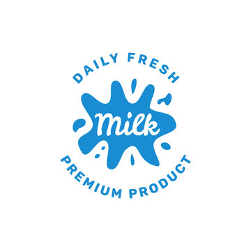 Milk logo vector for your fresh milk product or business. Logo for healthy beverage product. You can edit the file. Change text, color, etc.