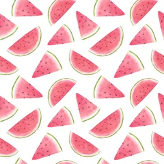 Foto op Plexiglas Watermeloen Watermeloen Naadloos Patroon