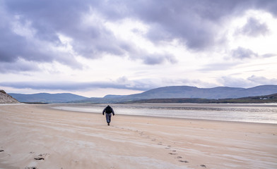 Fototapeta na wymiar Ballinareava strand at the Sheskinmore Nature Reserve between Ardara and Portnoo in Donegal - Ireland
